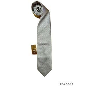 VTG Angelo Marino S. Caterina Napoli Light Blue Solid Textured Pure Silk Tie NWT